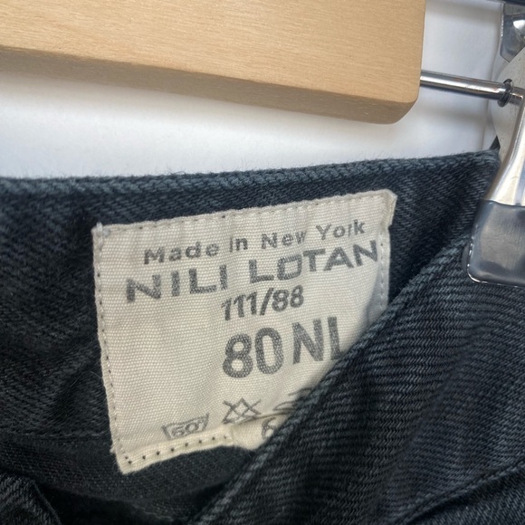 Nili Lotan 111/88 Black‎ Lace Up Jeans Size 6 - Picture 6 of 12